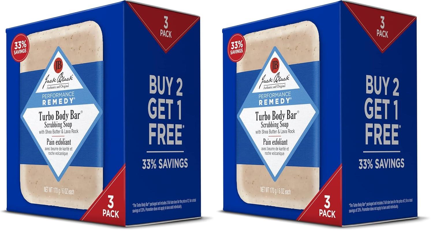 imageJack Black Turbo Body Bar Scrubbing Soap 6 oz Pack of 3 Amazon ExclusiveEucalyptus