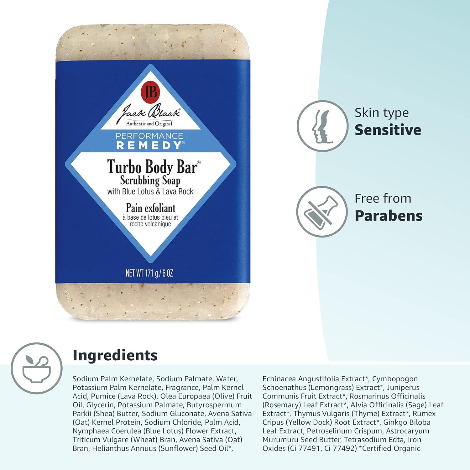 imageJack Black Turbo Body Bar Scrubbing Soap 6 oz Pack of 3 Amazon ExclusiveEucalyptus
