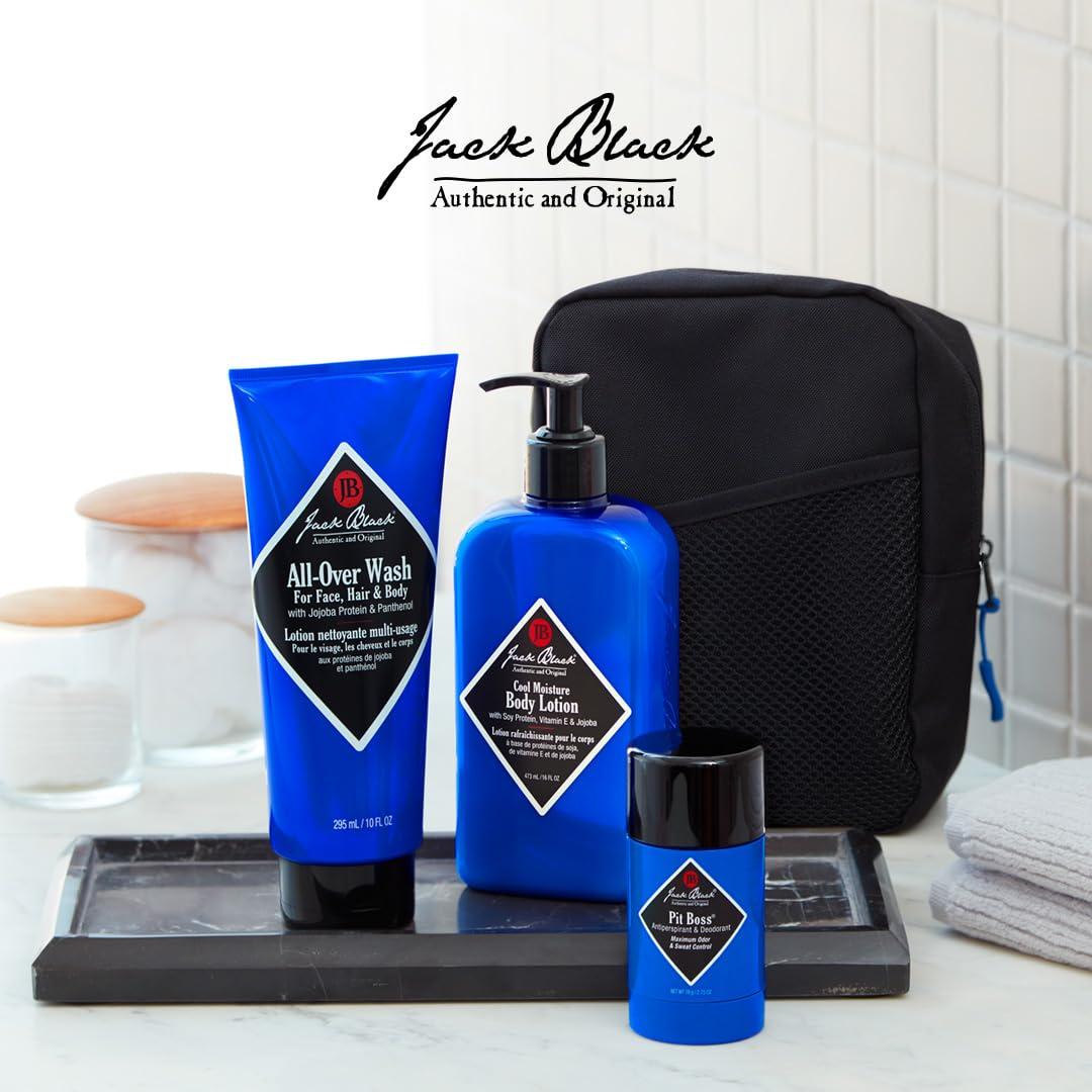 imageJack Black Body Collection Set for Men Mens Body Wash Pit Boss Mens Deodorant Body Lotion Grooming KitAll Over Wash Citrus Mint Oakmoss
