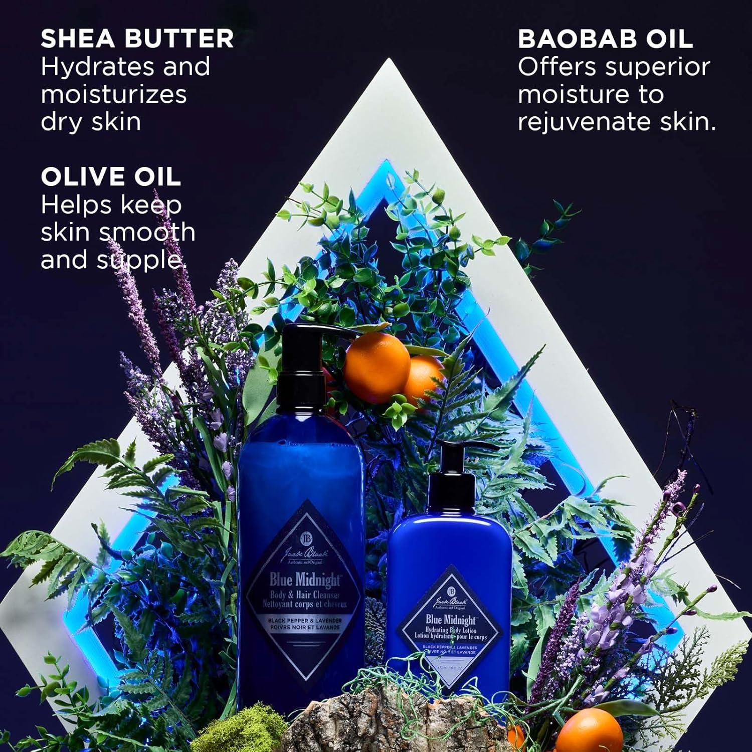imageJack Black Body amp Hair Cleanser Mens Body Wash Mens Shampoo Skin Care Hair Care Body Wash Men SulfateFreeBlue Midnight Black Pepper Lavender