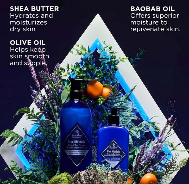 imageJack Black Body amp Hair Cleanser Mens Body Wash Mens Shampoo Skin Care Hair Care Body Wash Men SulfateFreeBlue Midnight Black Pepper Lavender