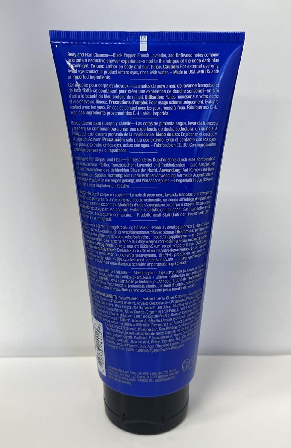 imageJack Black Body amp Hair Cleanser Mens Body Wash Mens Shampoo Skin Care Hair Care Body Wash Men SulfateFreeBlue Midnight Black Pepper Lavender