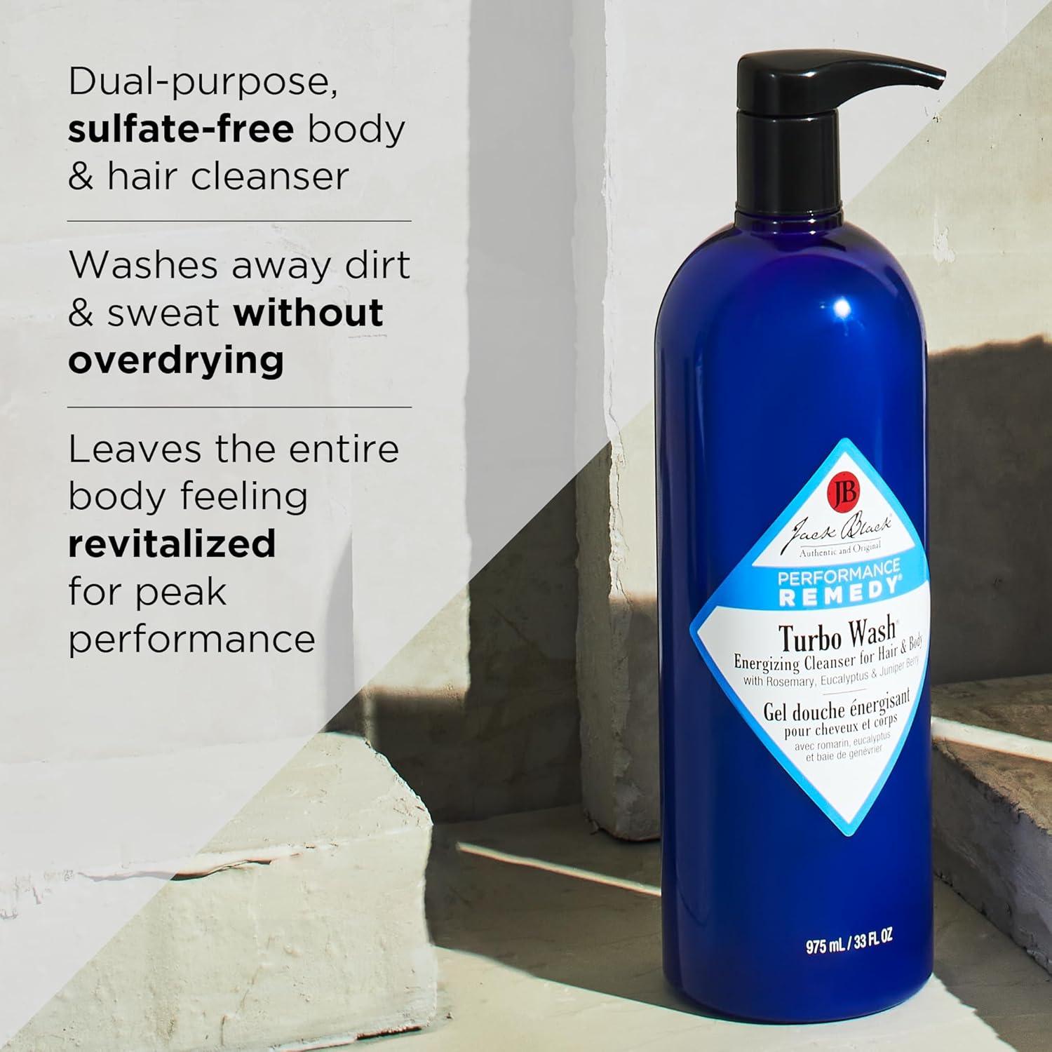 imageJack Black Body amp Hair Cleanser Mens Body Wash Mens Shampoo Skin Care Hair Care Body Wash Men SulfateFreeTurbo Wash Rosemary Eucalyptus Juniper Berry
