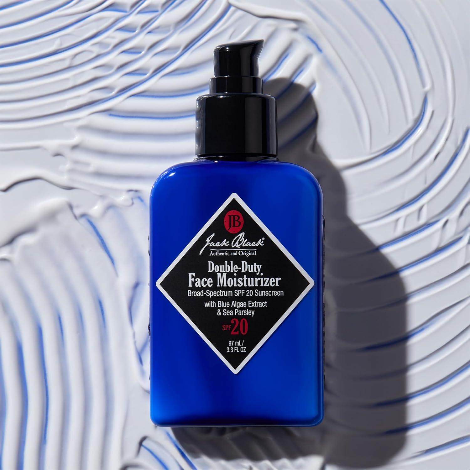 imageJack Black Double Duty Face Moisturizer with SPF 20 Facial Moisturizer Face Cream for Men Mens Facial Lotion with SPF Gifts for Men85 Fl Oz Pack of 1