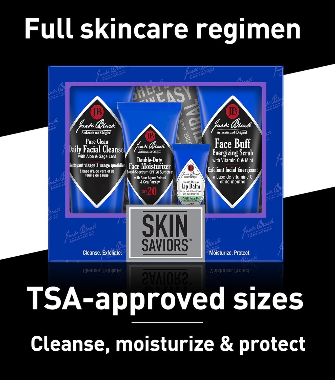 imageJack Black Set for Men Mens Skin Care Kit Mens Skincare Gift SetSkin Saviors 4 Piece Set