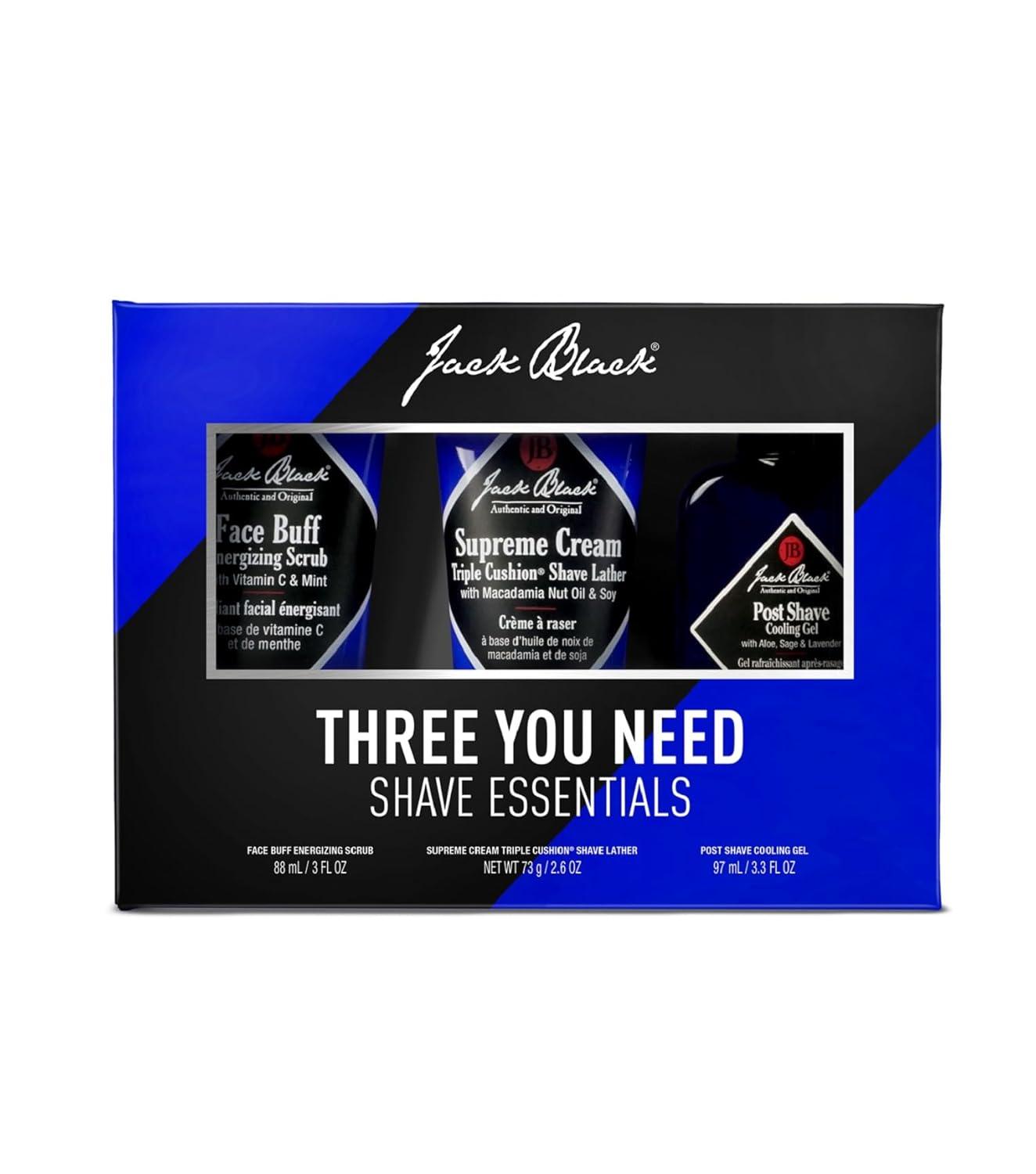 imageJack Black Set for Men Mens Skin Care Kit Mens Skincare Gift SetThree You Need Shave Essentials