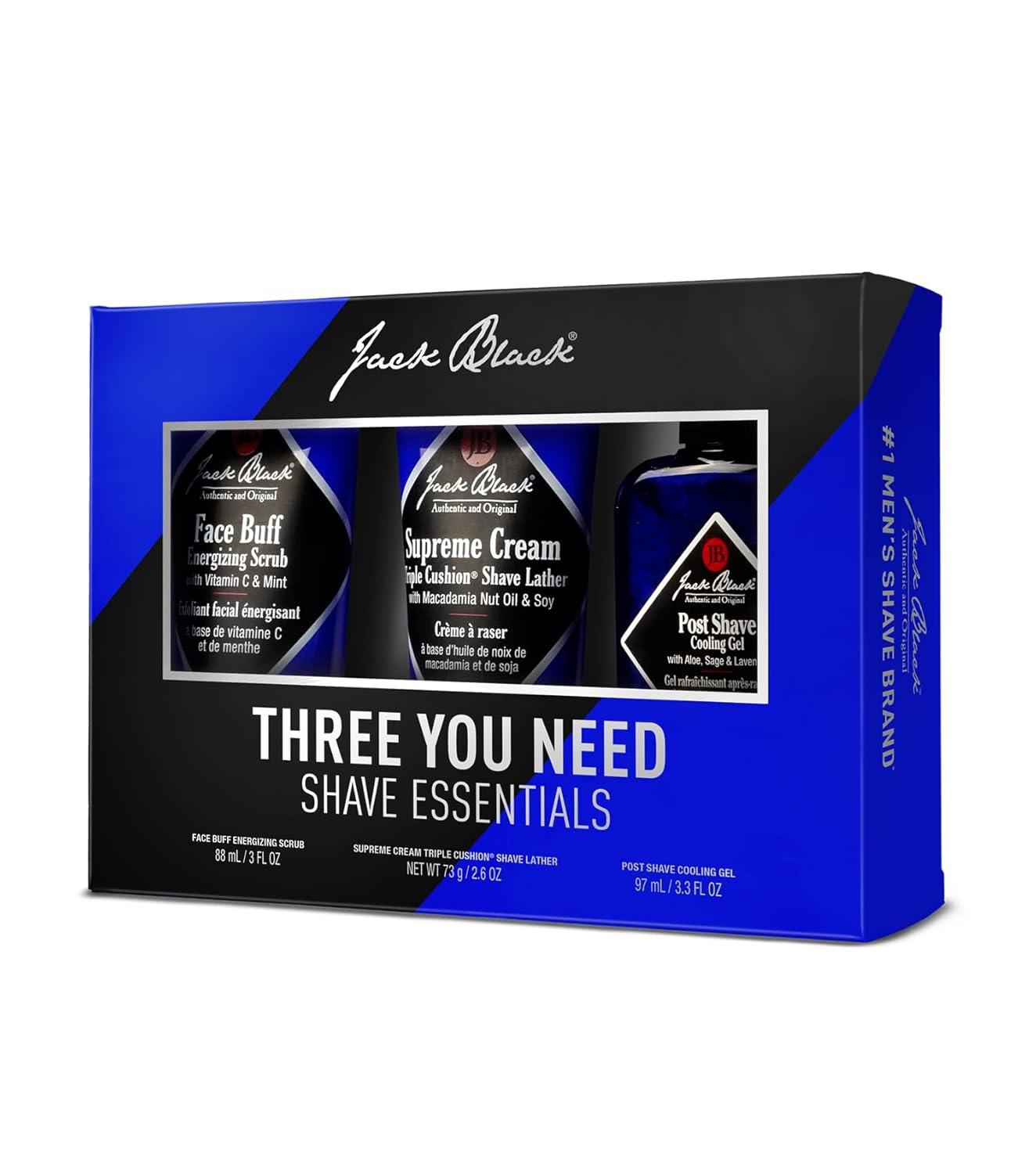 imageJack Black Set for Men Mens Skin Care Kit Mens Skincare Gift SetThree You Need Shave Essentials