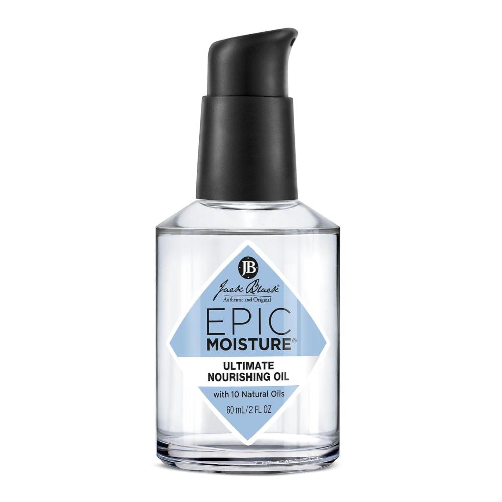 imageJack Black Epic Moisture Ultimate MP10 Nourishing Oil 2 Fl Oz MultiPurpose Moisturizing Body Oil and Beard Oil with 10 Natural Oils for Face Beard Body Hair Elbows Feet and Cuticles