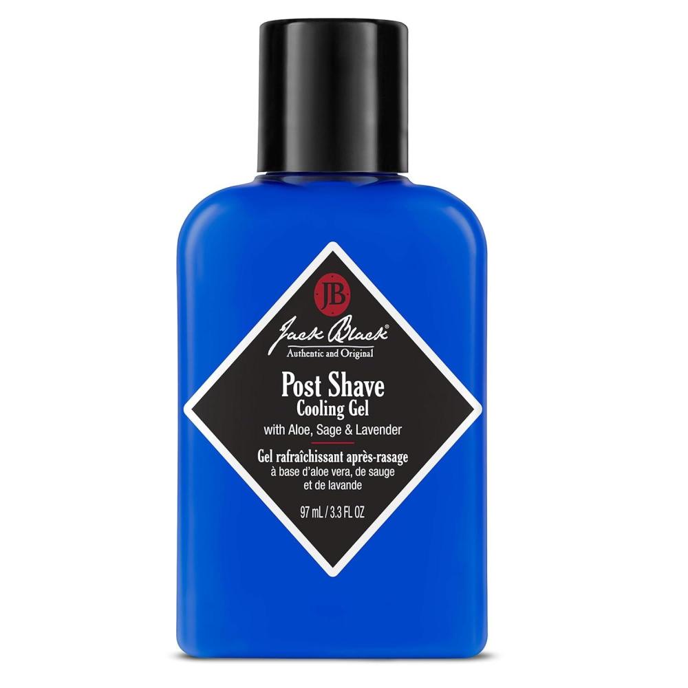 imageJack Black Post Shave Cooling Gel Clear After Shave Gel for Men Mens Aftershave Gel Natural Ingredient Razor Burn amp Skincare33 Fl Oz Pack of 1