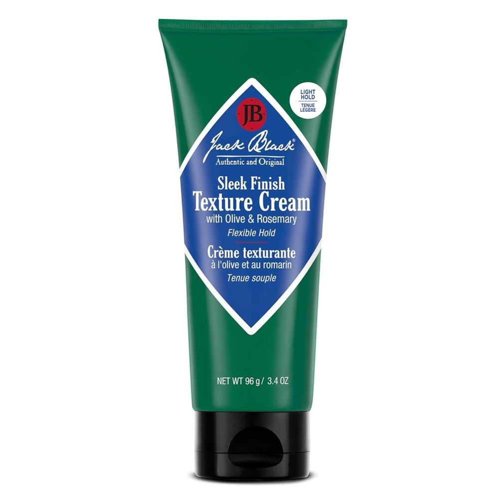 imageJack Black Sleek Finish Texture Cream 34 Oz Hair Styling Cream for Men amp Women Hair Texturizer for Dry to Normal Coarse Thick or Wavy Hair FragranceFree Hair Lotion Hair Product