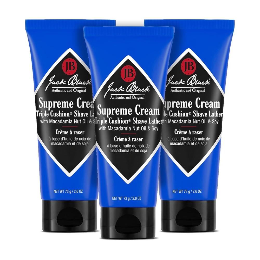 imageJack Black Supreme Cream Triple Cushion Shave Lather Shaving Cream Mens Shave Cream for Men Jack Black Shaving Cream for Men Shaving Lather Mens Shaving Cream Jack Black Shave Cream3 Ounce Pack of 3