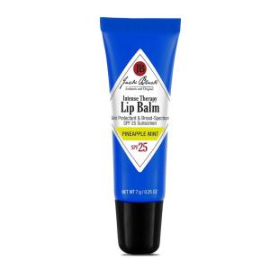 Jack Black Intense Therapy Lip Balm, 0.25-Oz. – SPF 25 Sun Protection, Lip Moisturizer, Hydrating Lip Balm with SPF, Lip Sunscreen(Pineapple Mint)