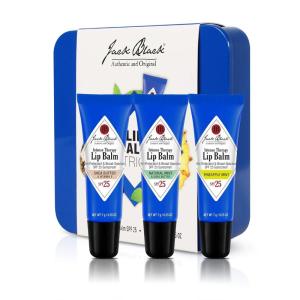 Jack Black Intense Therapy Lip Balm, 0.25-Oz. – SPF 25 Sun Protection, Lip Moisturizer, Hydrating Lip Balm with SPF, Lip Sunscreen(Variety Pack Trio)